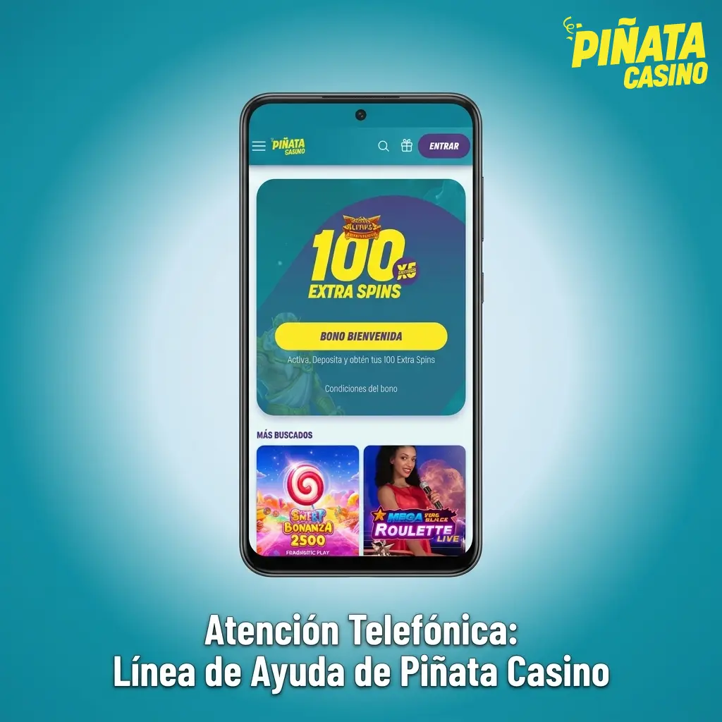 Línea de atención telefónica de Piñata Casino para soporte al cliente en tiempo real