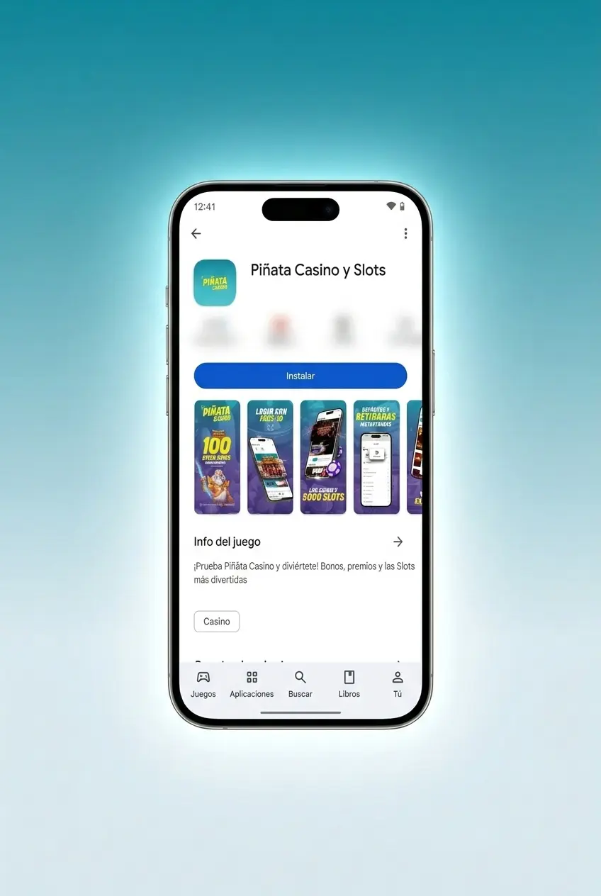 Guía visual de 4 pasos para descargar e instalar el APK de Piñata Casino en Android de forma segura