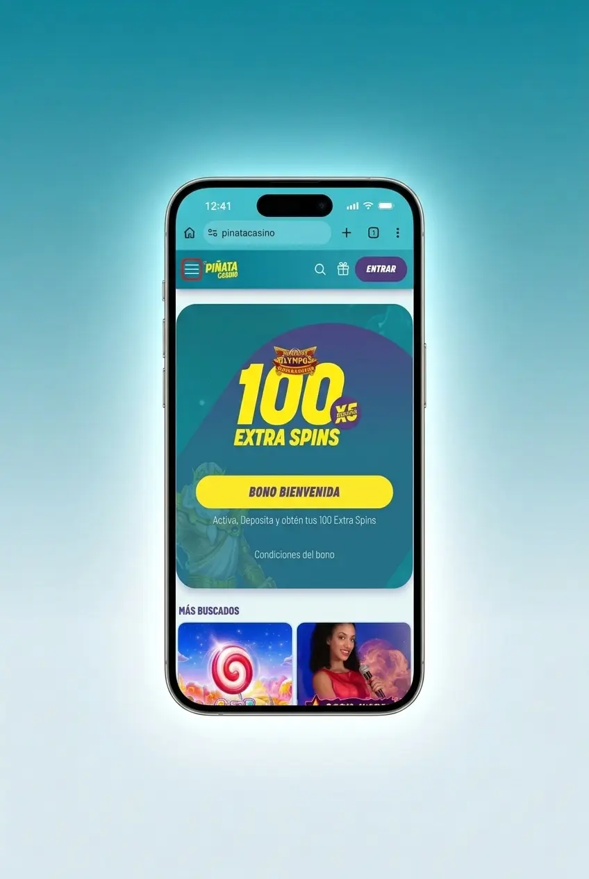 Guía visual de 4 pasos para descargar e instalar el APK de Piñata Casino en dispositivos Android