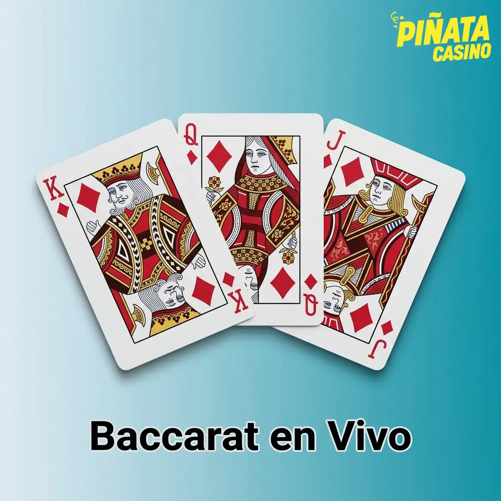 Mesa de baccarat en vivo con cartas y fichas, juego de casino entre Jugador y Banca con objetivo de llegar a 9 puntos