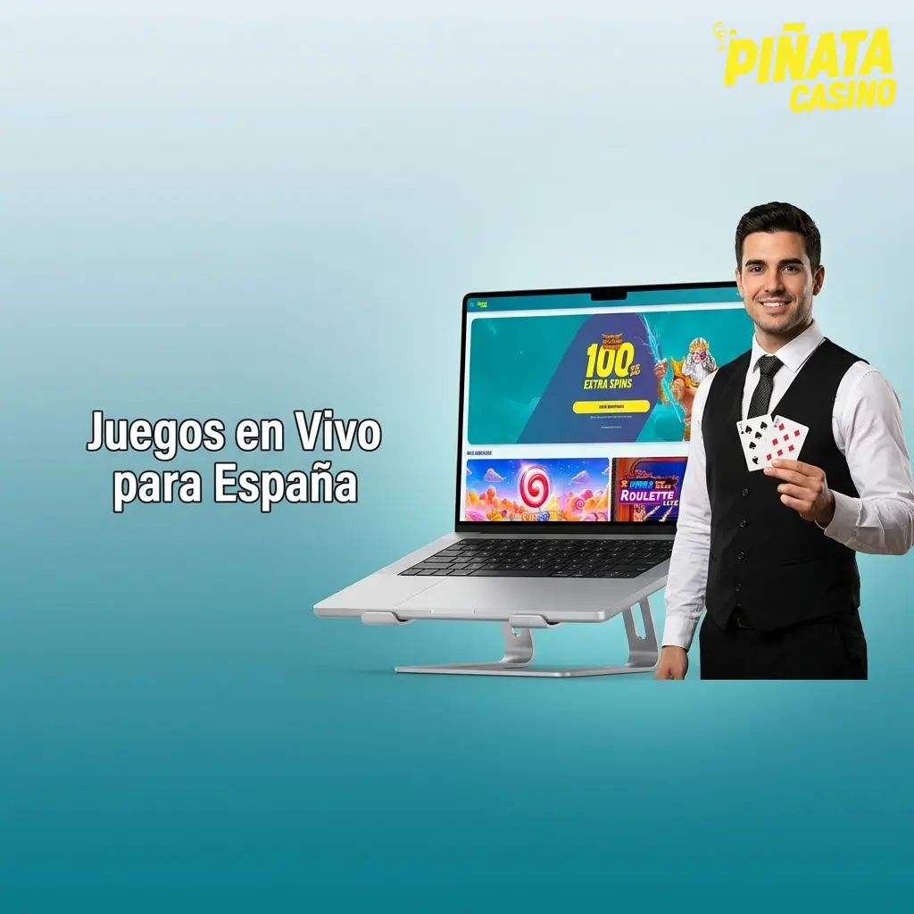 Mesas de casino en vivo en español con crupiers reales para jugadores en España en Piñata Casino