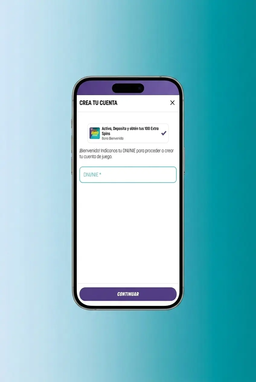 Guía de registro en la app de Piñata Casino para usuarios de España, proceso en 4 pasos desde Android o iOS