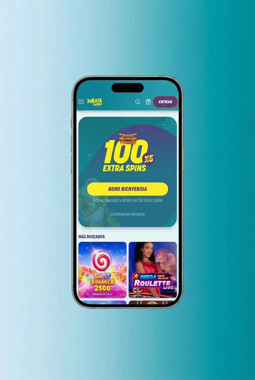 Pantalla de registro en la app de Piñata Casino mostrando formulario con campos para crear cuenta en España
