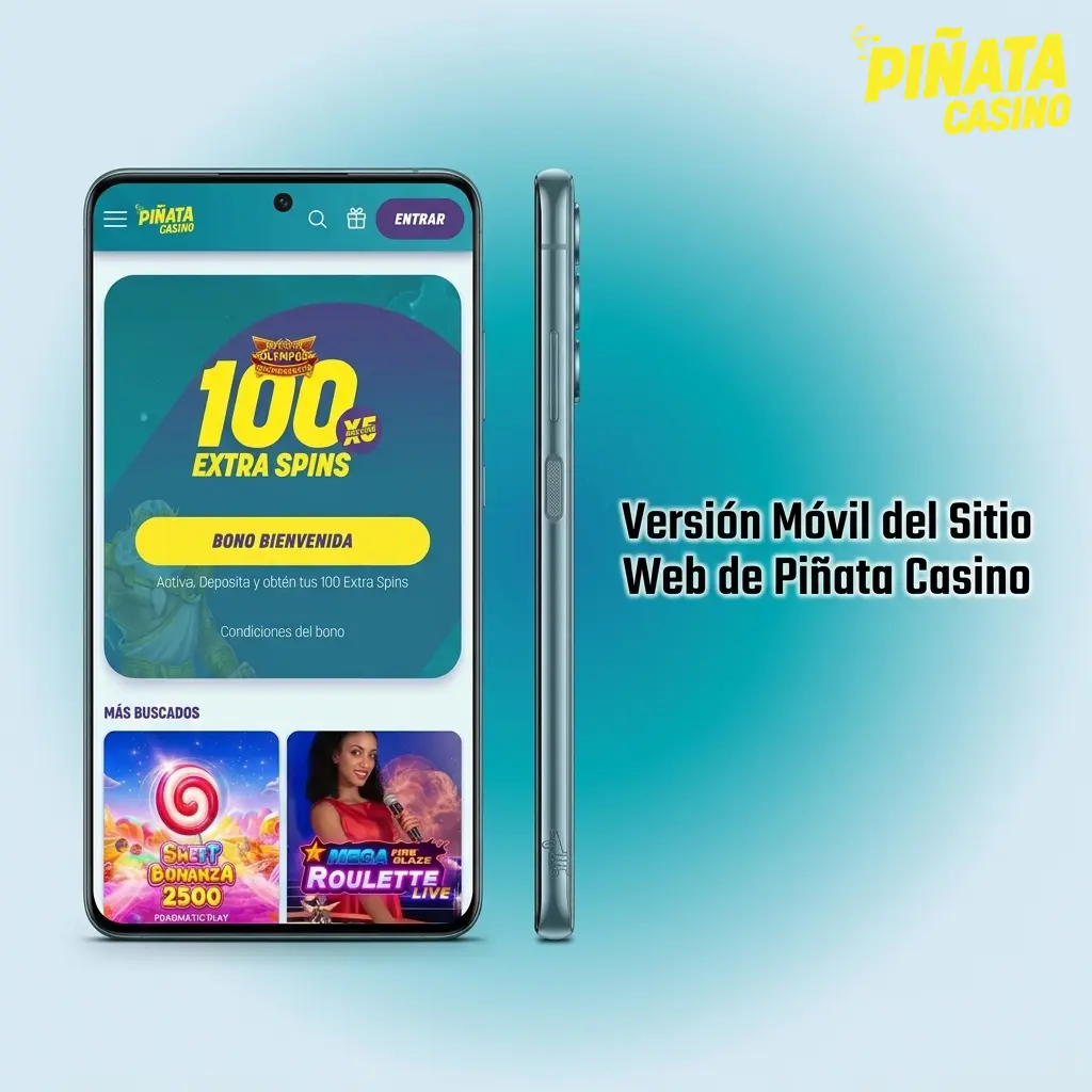 Versión móvil de Piñata Casino accesible desde smartphone y tablet con iOS y Android sin instalar software