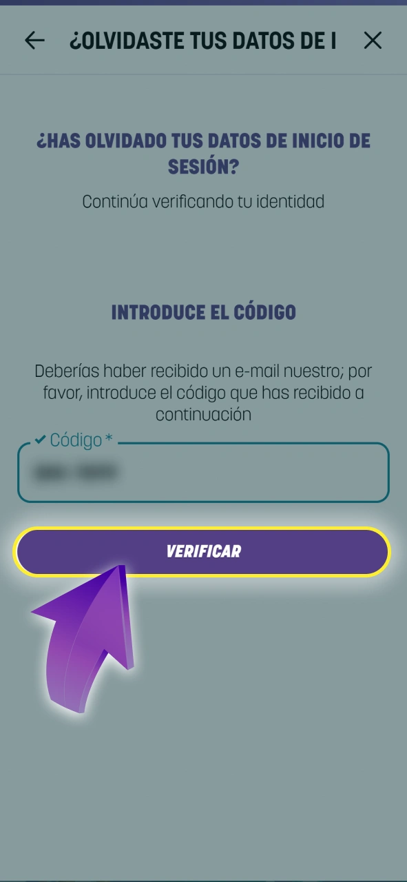 Recupera la contraseña de tu cuenta desde la portada de Piñata Casino.