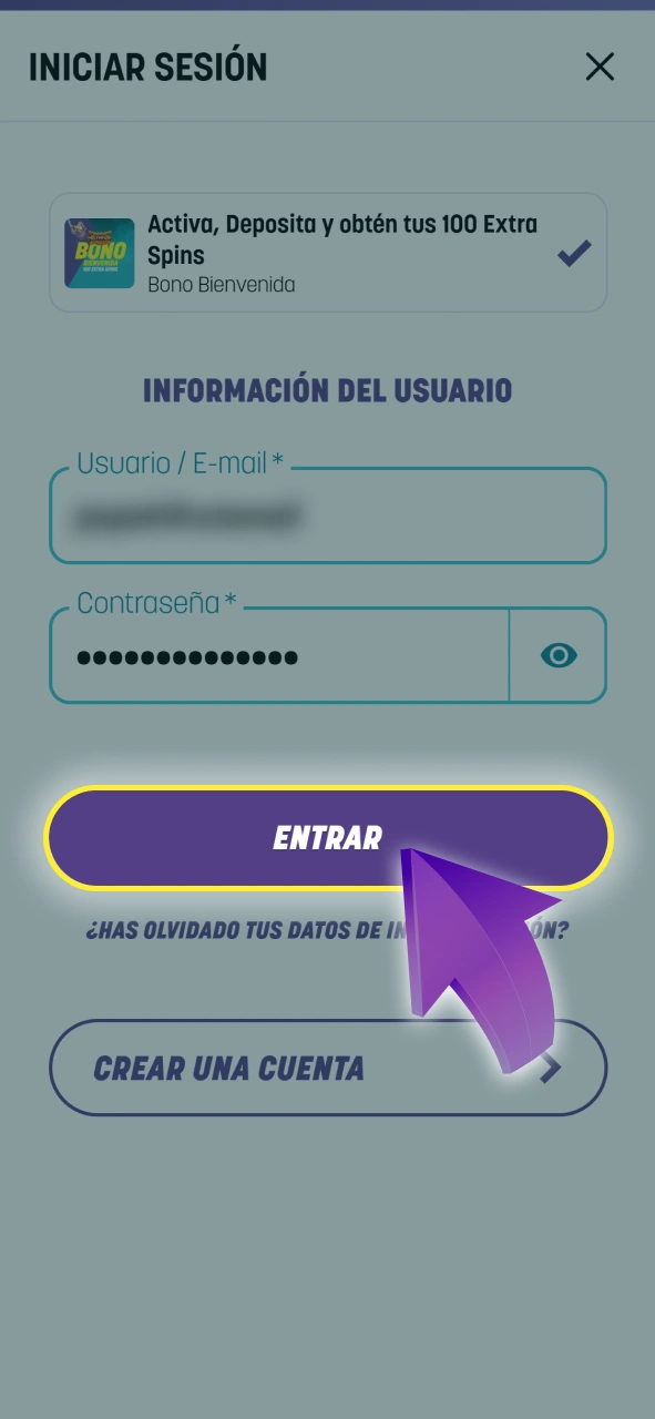 Inicia sesión para empezar a jugar a tus títulos favoritos en Piñata Casino.